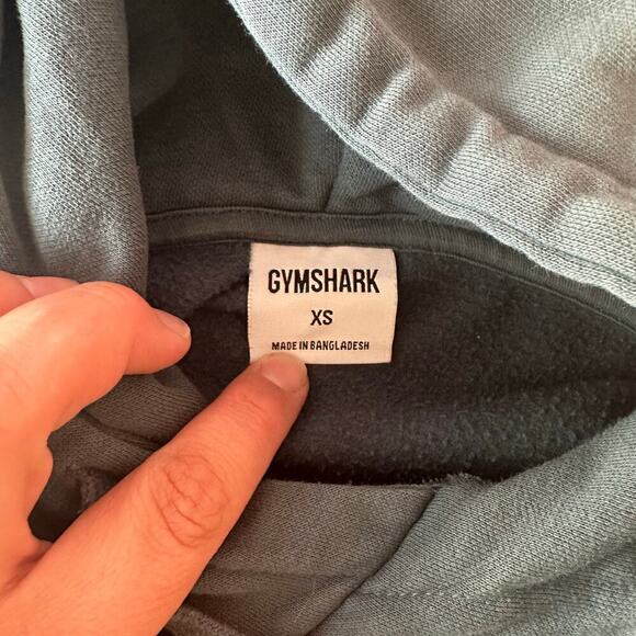 Gymshark Apollo Graphic Oversized Hoodie Size XS Green/Grey Activewear Athletic - Picture 6 of 8